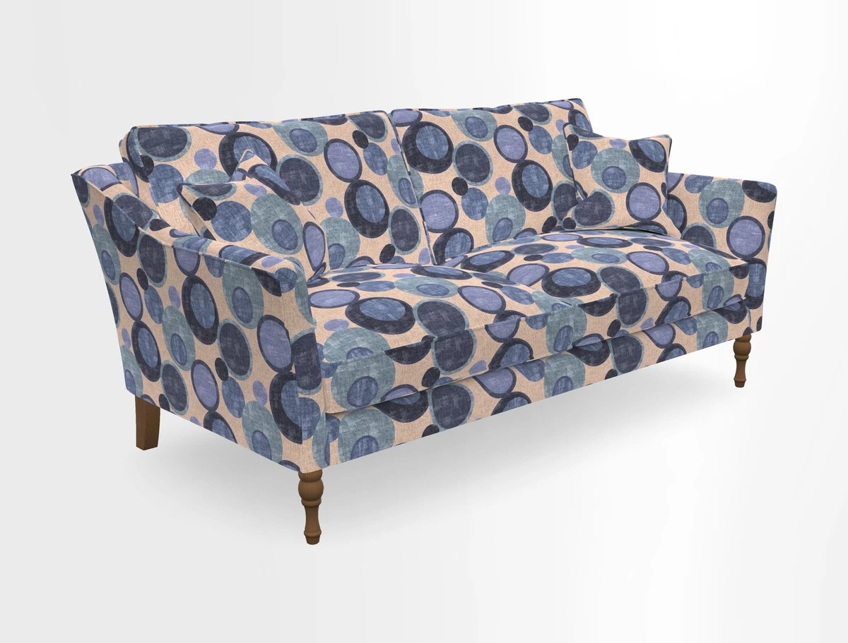 Brunel 3 Seater Sofa in V&A Threads of India Mughal Garden Safari Hunter