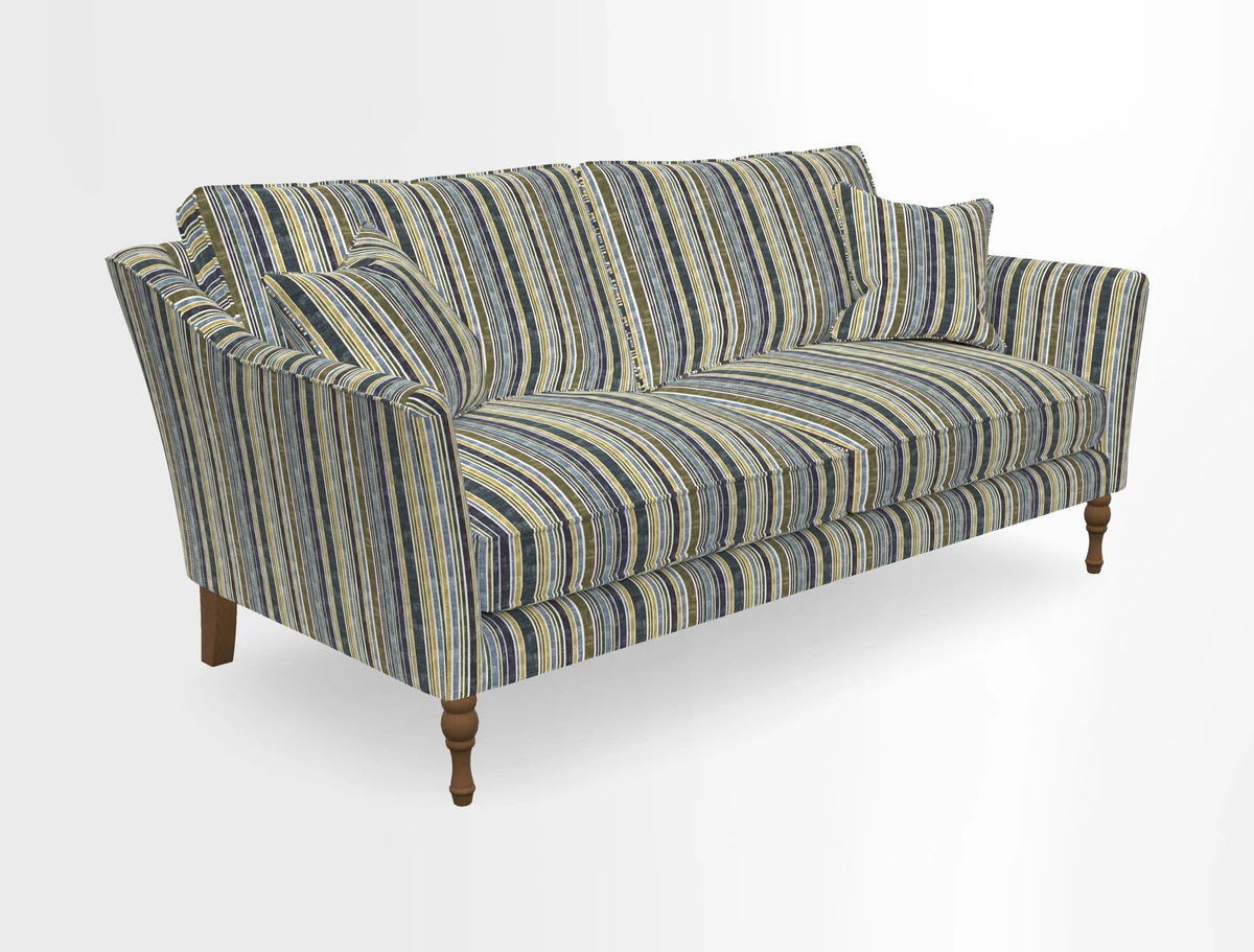 Brunel 3 Seater Sofa in V&A Threads of India Mughal Garden Safari Hunter