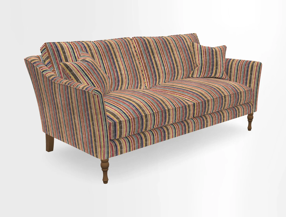 Brunel 3 Seater Sofa in V&A Threads of India Mughal Garden Safari Hunter