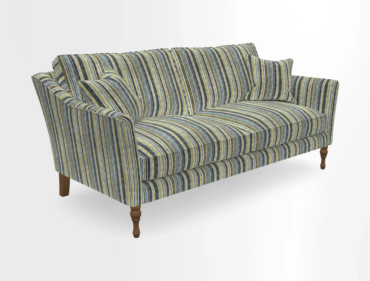 Brunel 3 Seater Sofa in V&A Threads of India Mughal Garden Safari Hunter