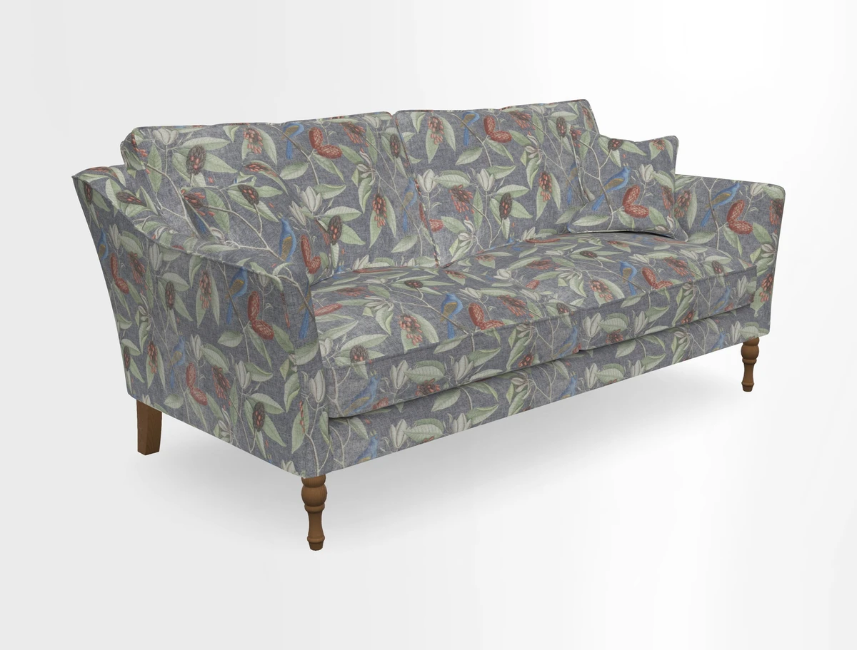 Brunel 3 Seater Sofa in V&A Threads of India Mughal Garden Safari Hunter