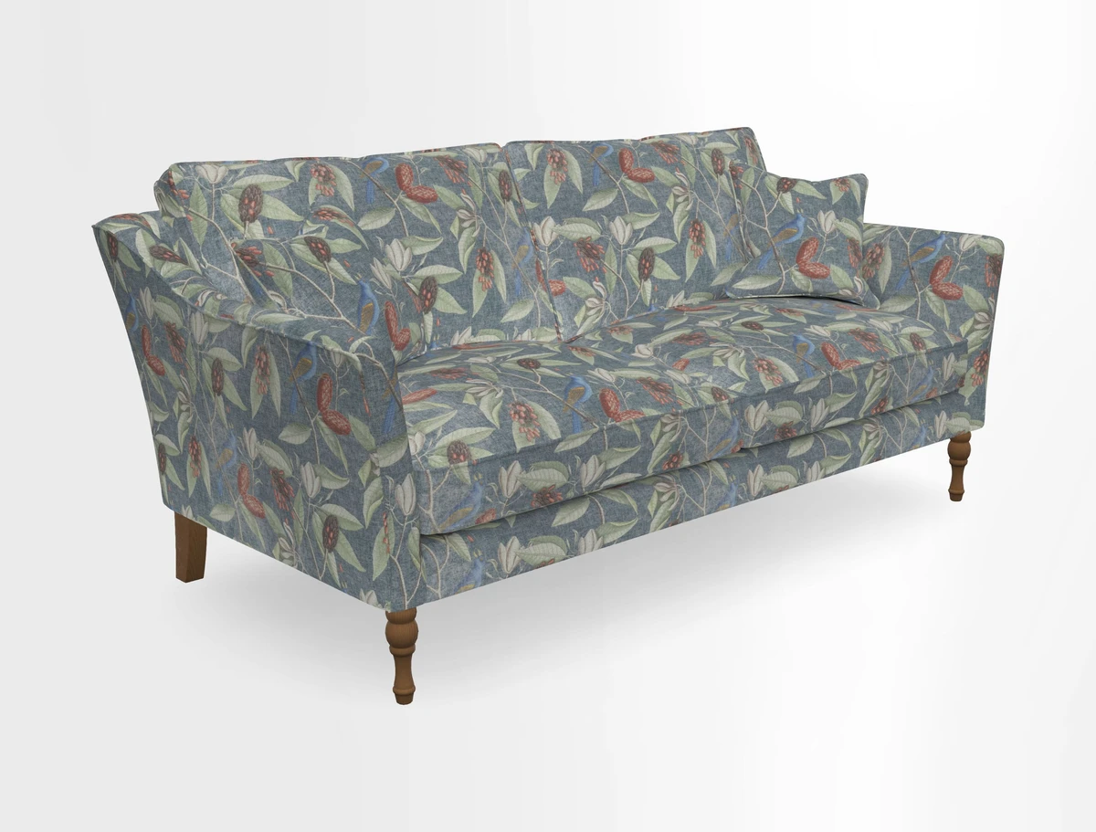 Brunel 3 Seater Sofa in V&A Threads of India Mughal Garden Safari Hunter