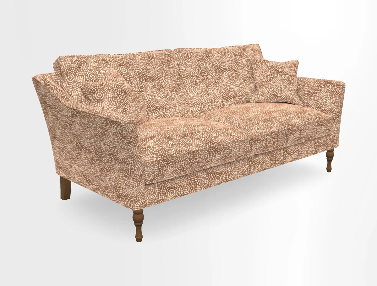 Brunel 3 Seater Sofa in V&A Threads of India Mughal Garden Safari Hunter