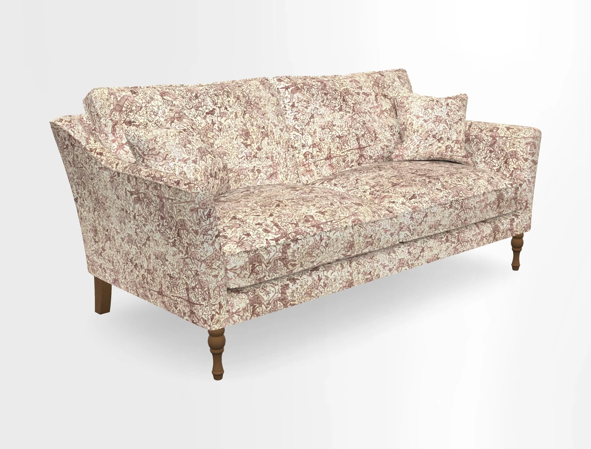Brunel 3 Seater Sofa in V&A Threads of India Mughal Garden Safari Hunter