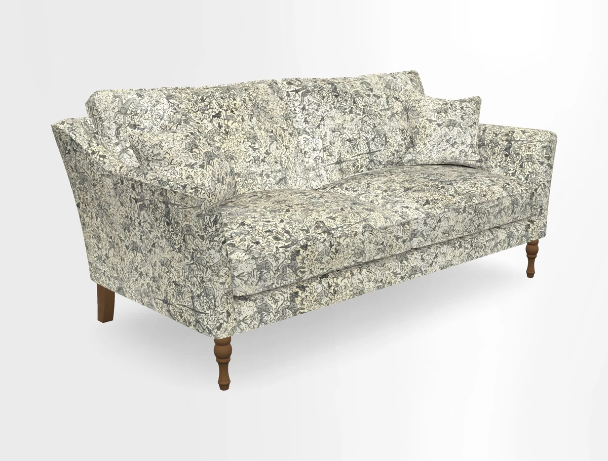 Brunel 3 Seater Sofa in V&A Threads of India Mughal Garden Safari Hunter
