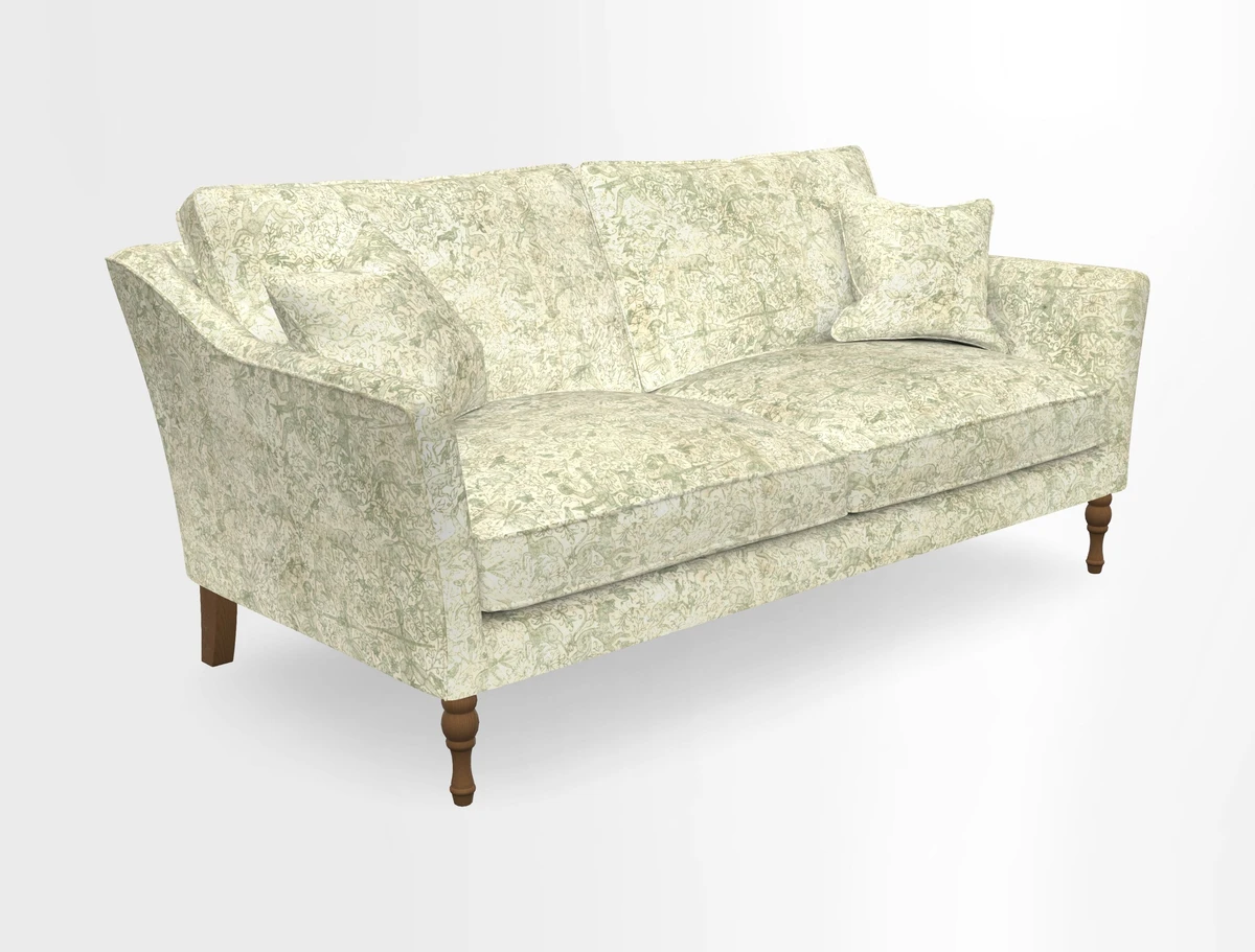 Brunel 3 Seater Sofa in V&A Threads of India Mughal Garden Safari Hunter