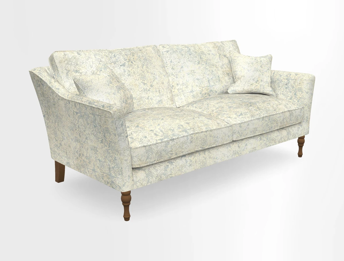 Brunel 3 Seater Sofa in V&A Threads of India Mughal Garden Safari Hunter