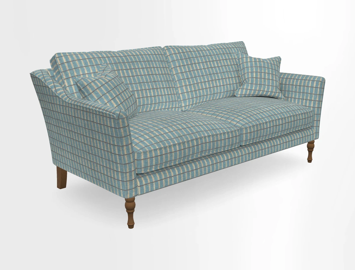Brunel 3 Seater Sofa in V&A Threads of India Mughal Garden Safari Hunter
