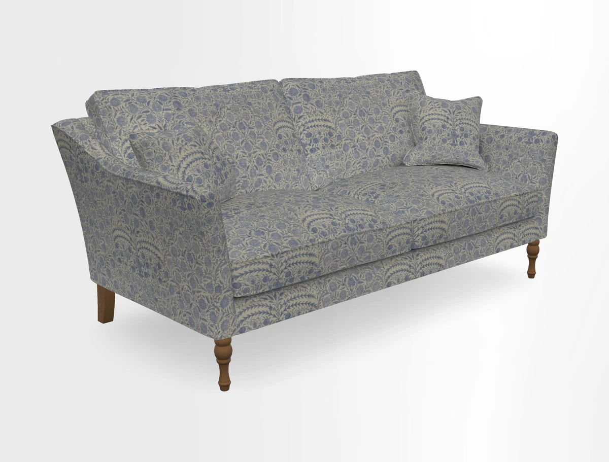Brunel 3 Seater Sofa in V&A Threads of India Mughal Garden Safari Hunter