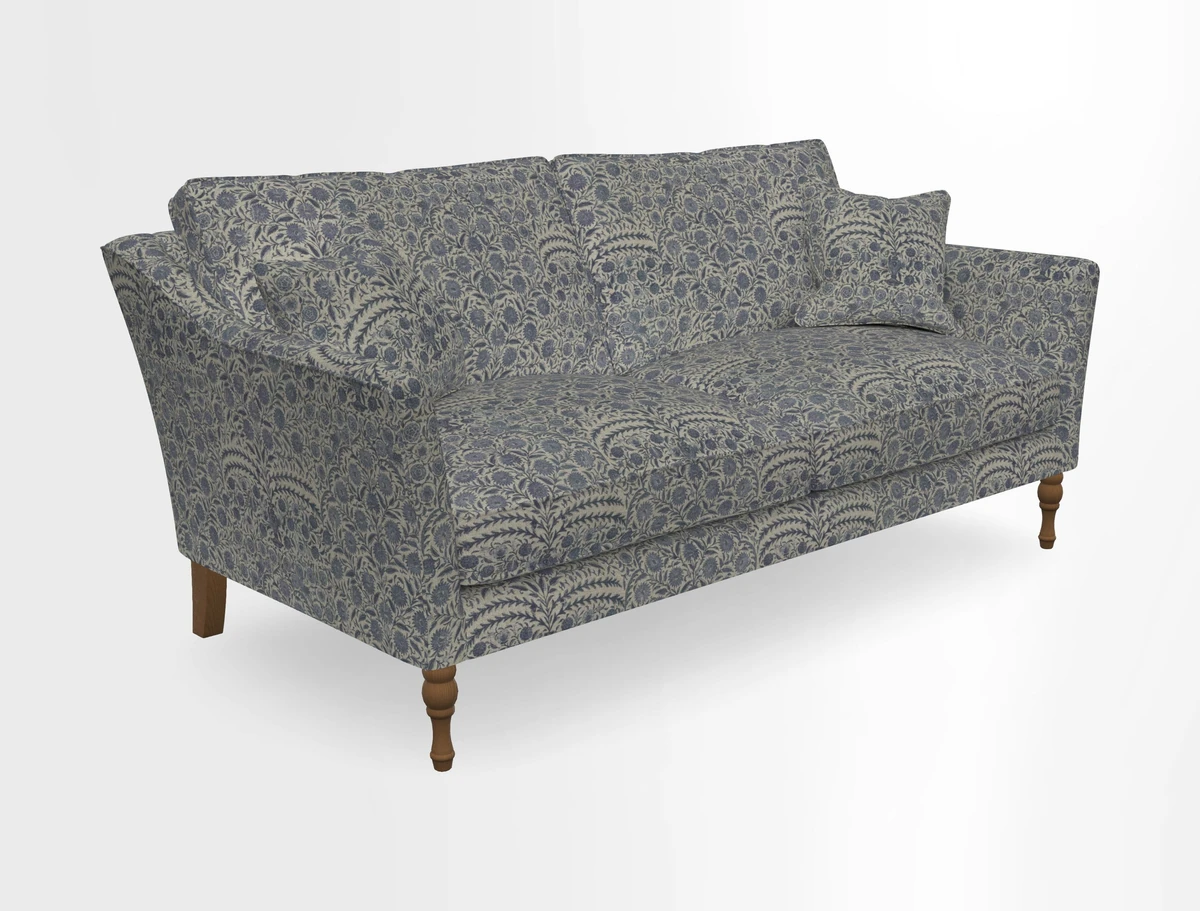 Brunel 3 Seater Sofa in V&A Threads of India Mughal Garden Safari Hunter
