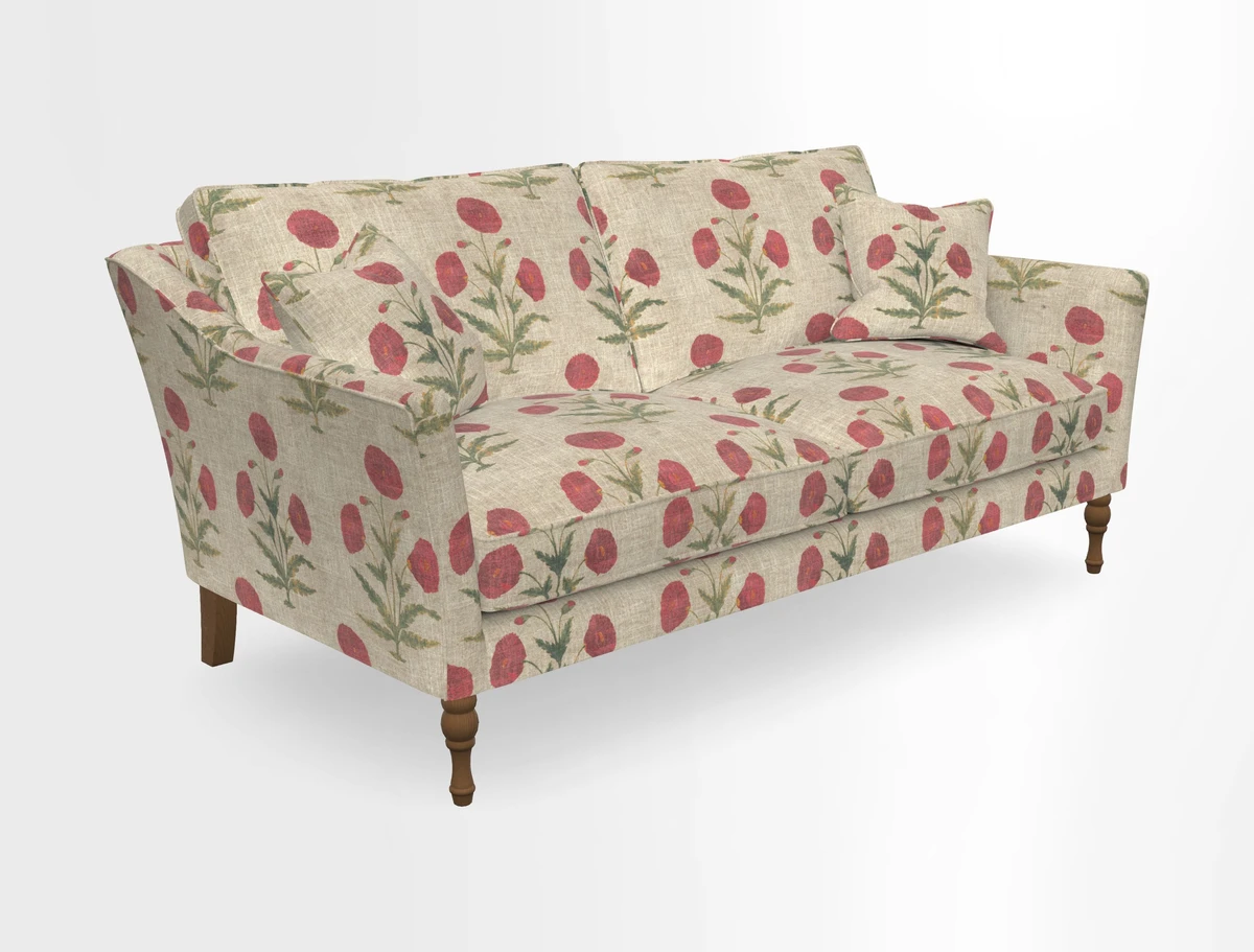 Brunel 3 Seater Sofa in V&A Threads of India Mughal Garden Safari Hunter