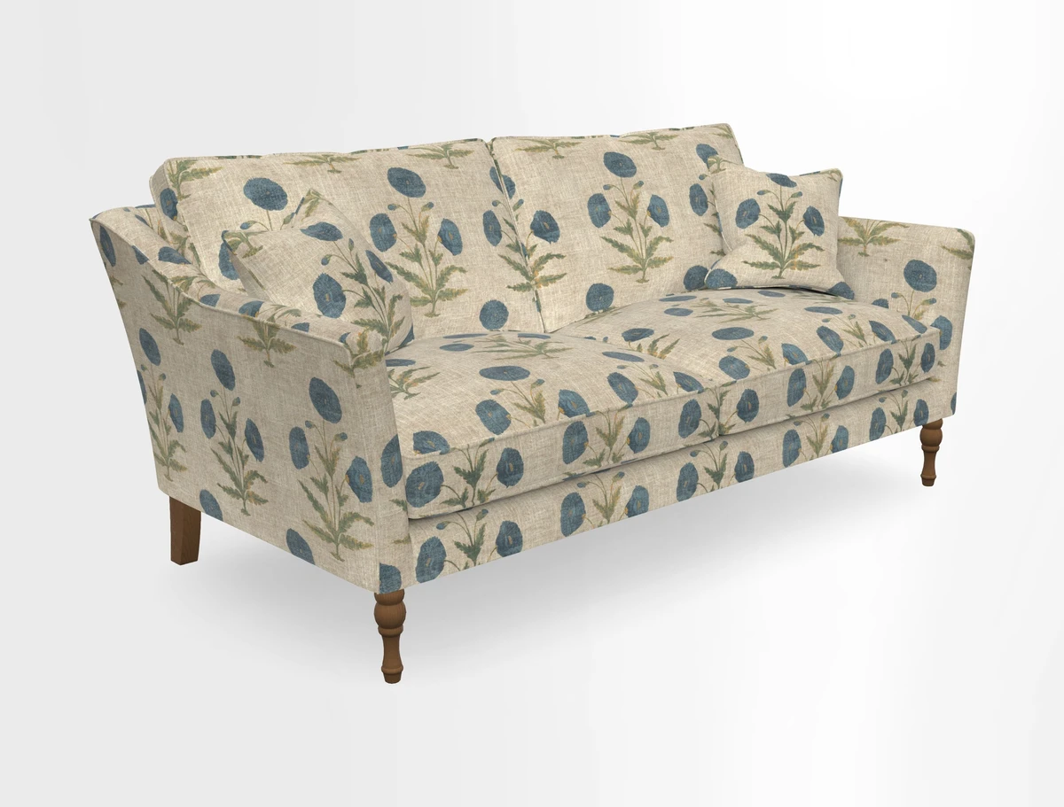 Brunel 3 Seater Sofa in V&A Threads of India Mughal Garden Safari Hunter