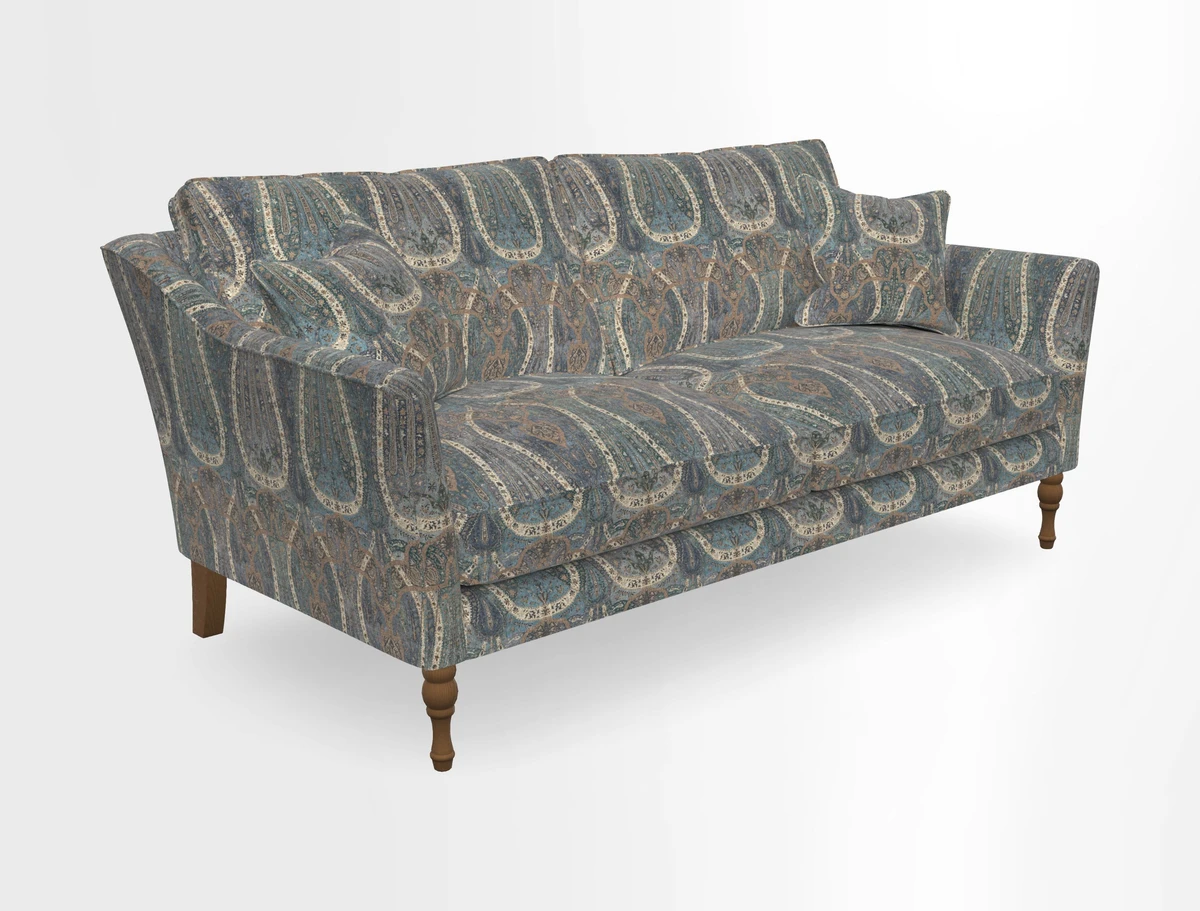 Brunel 3 Seater Sofa in V&A Threads of India Mughal Garden Safari Hunter