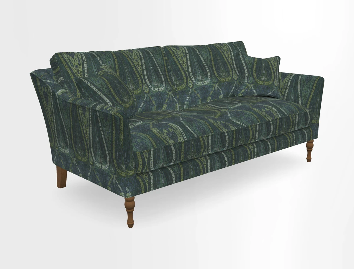 Brunel 3 Seater Sofa in V&A Threads of India Mughal Garden Safari Hunter