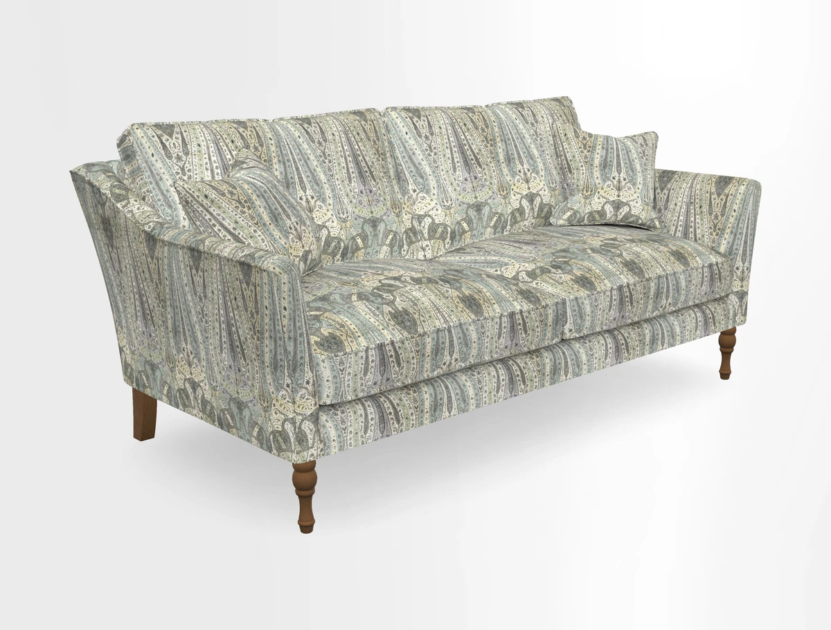 Brunel 3 Seater Sofa in V&A Threads of India Mughal Garden Safari Hunter
