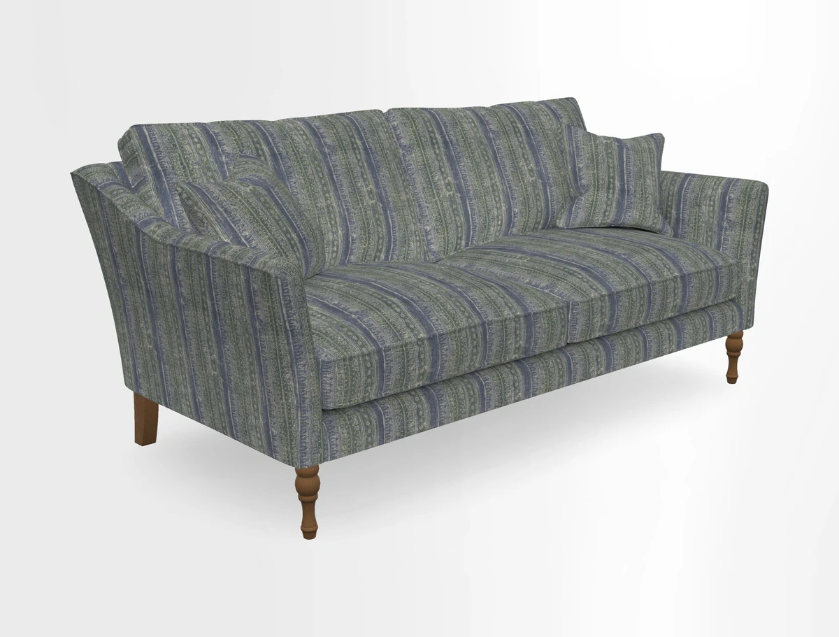 Brunel 3 Seater Sofa in V&A Threads of India Mughal Garden Safari Hunter
