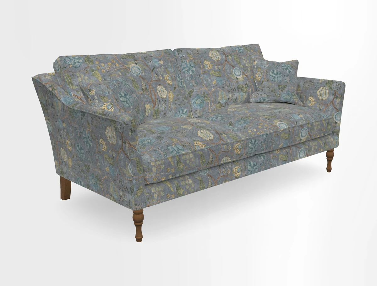 Brunel 3 Seater Sofa in V&A Threads of India Mughal Garden Safari Hunter