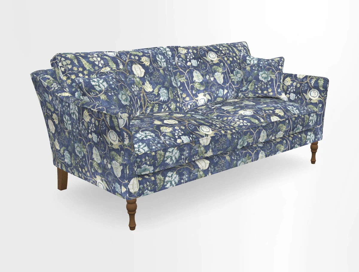 Brunel 3 Seater Sofa in V&A Threads of India Mughal Garden Safari Hunter