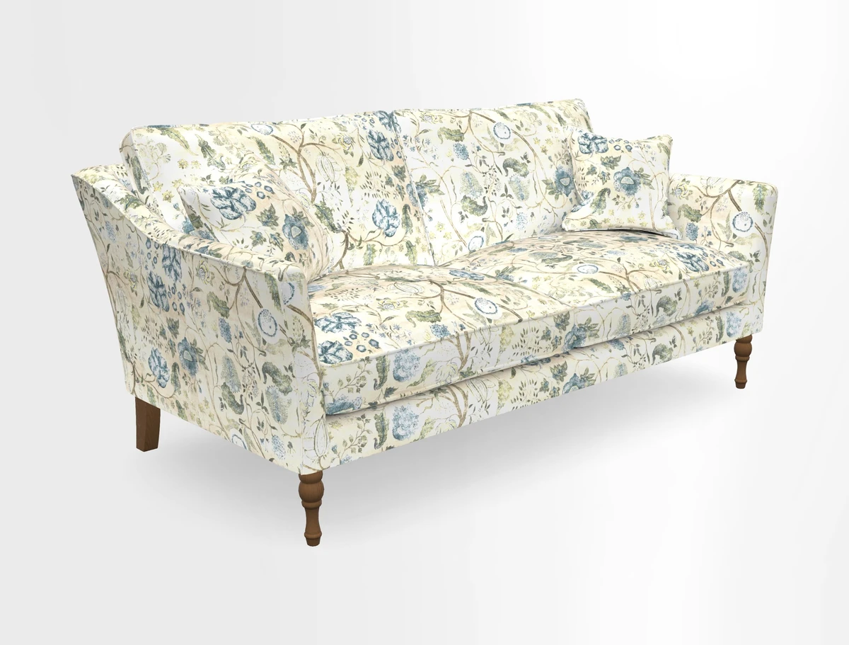 Brunel 3 Seater Sofa in V&A Threads of India Mughal Garden Safari Hunter