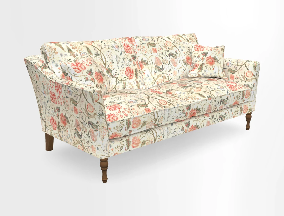 Brunel 3 Seater Sofa in V&A Threads of India Mughal Garden Safari Hunter