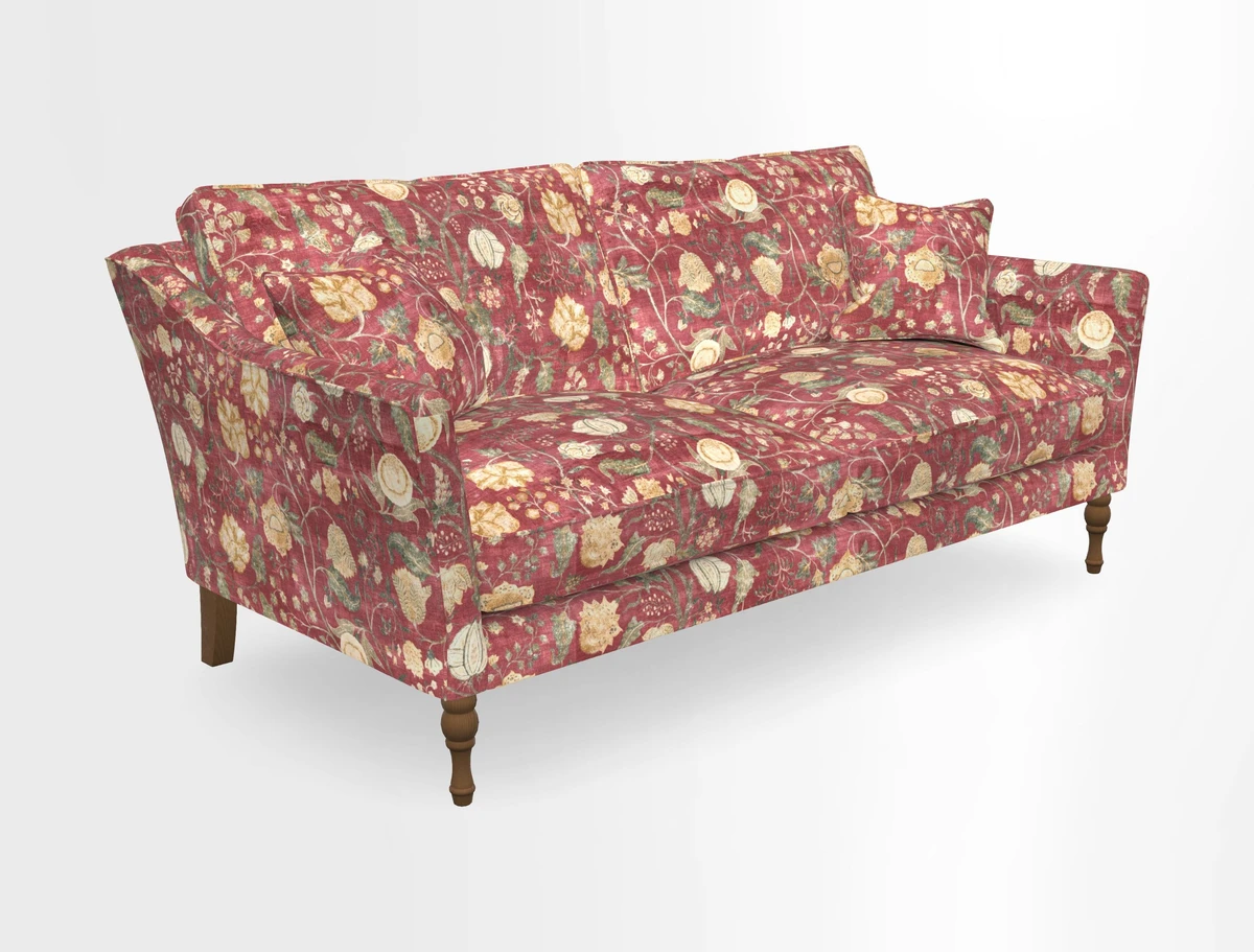 Brunel 3 Seater Sofa in V&A Threads of India Mughal Garden Safari Hunter