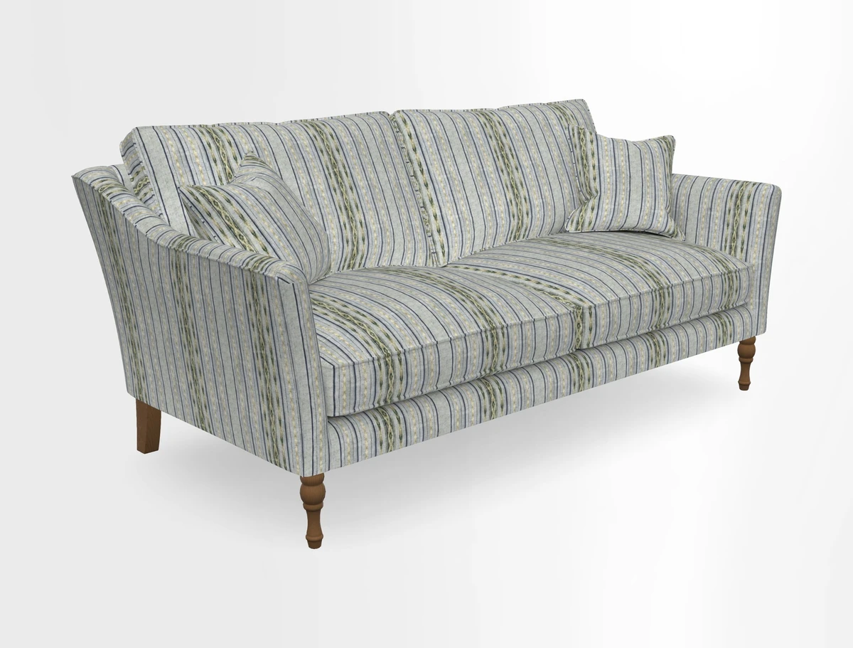 Brunel 3 Seater Sofa in V&A Threads of India Mughal Garden Safari Hunter