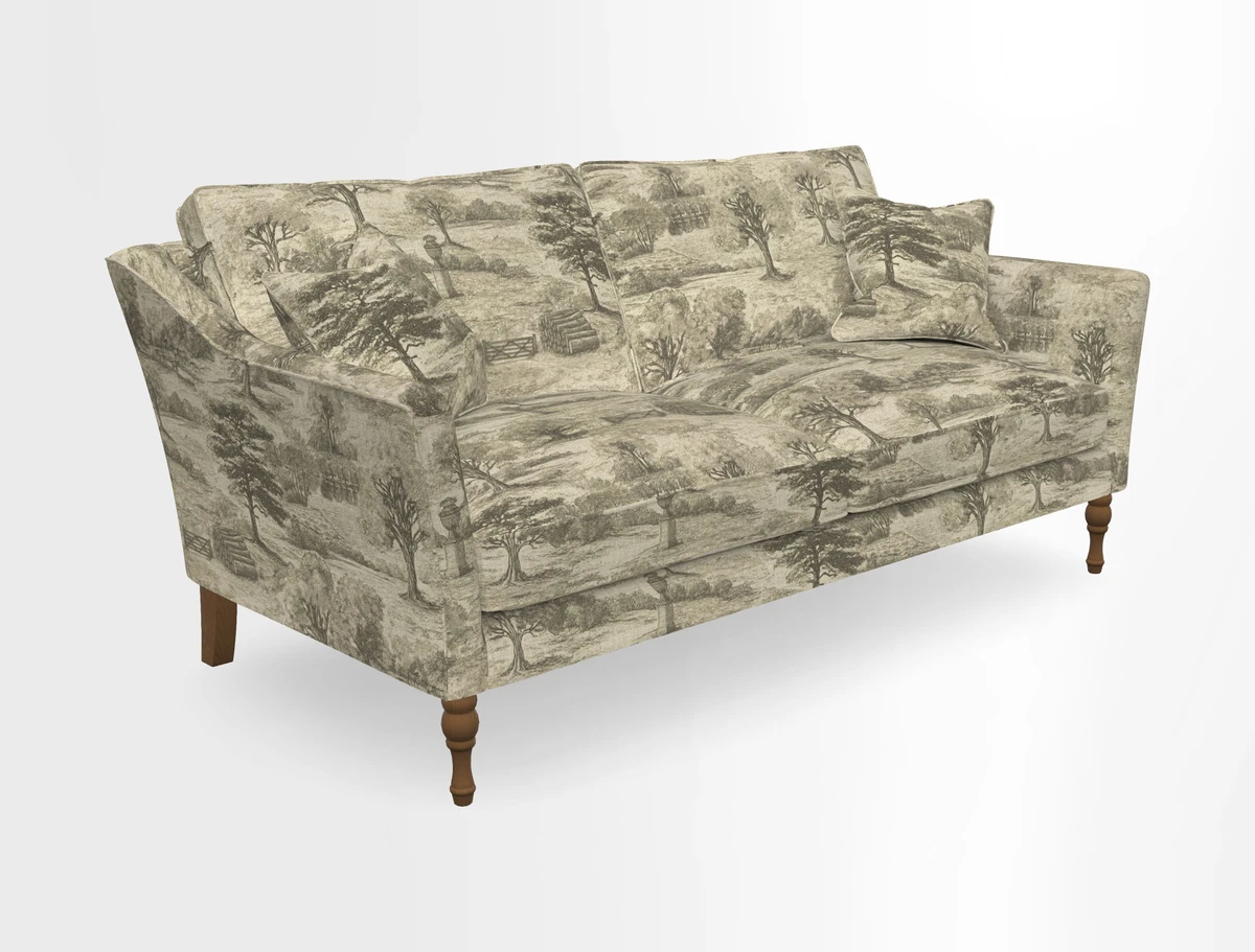 Brunel 3 Seater Sofa in V&A Threads of India Mughal Garden Safari Hunter