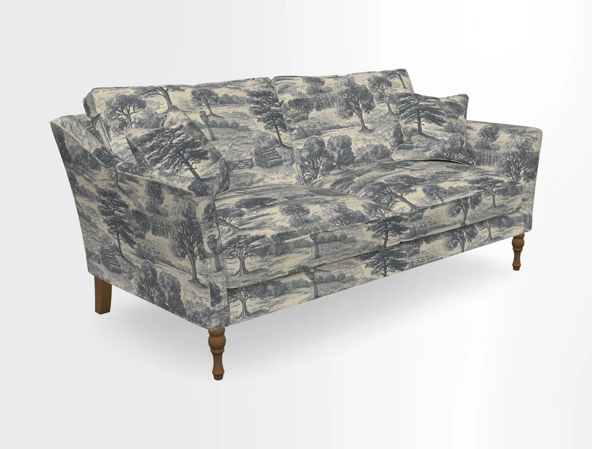 Brunel 3 Seater Sofa in V&A Threads of India Mughal Garden Safari Hunter