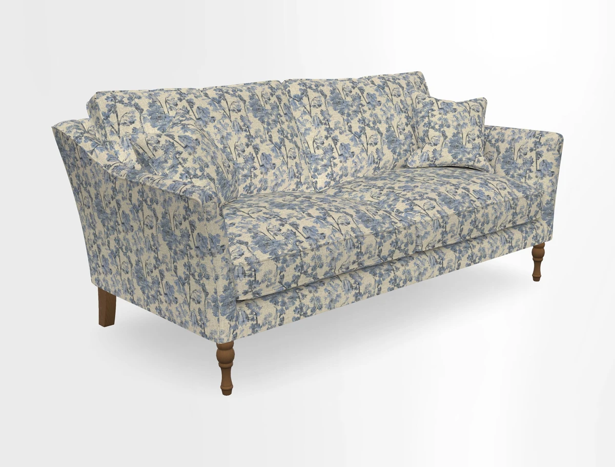 Brunel 3 Seater Sofa in V&A Threads of India Mughal Garden Safari Hunter