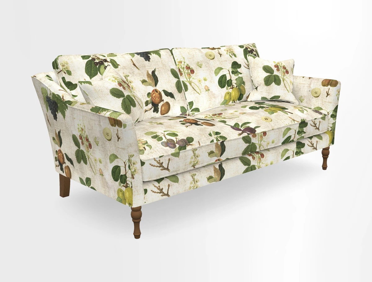 Brunel 3 Seater Sofa in V&A Threads of India Mughal Garden Safari Hunter