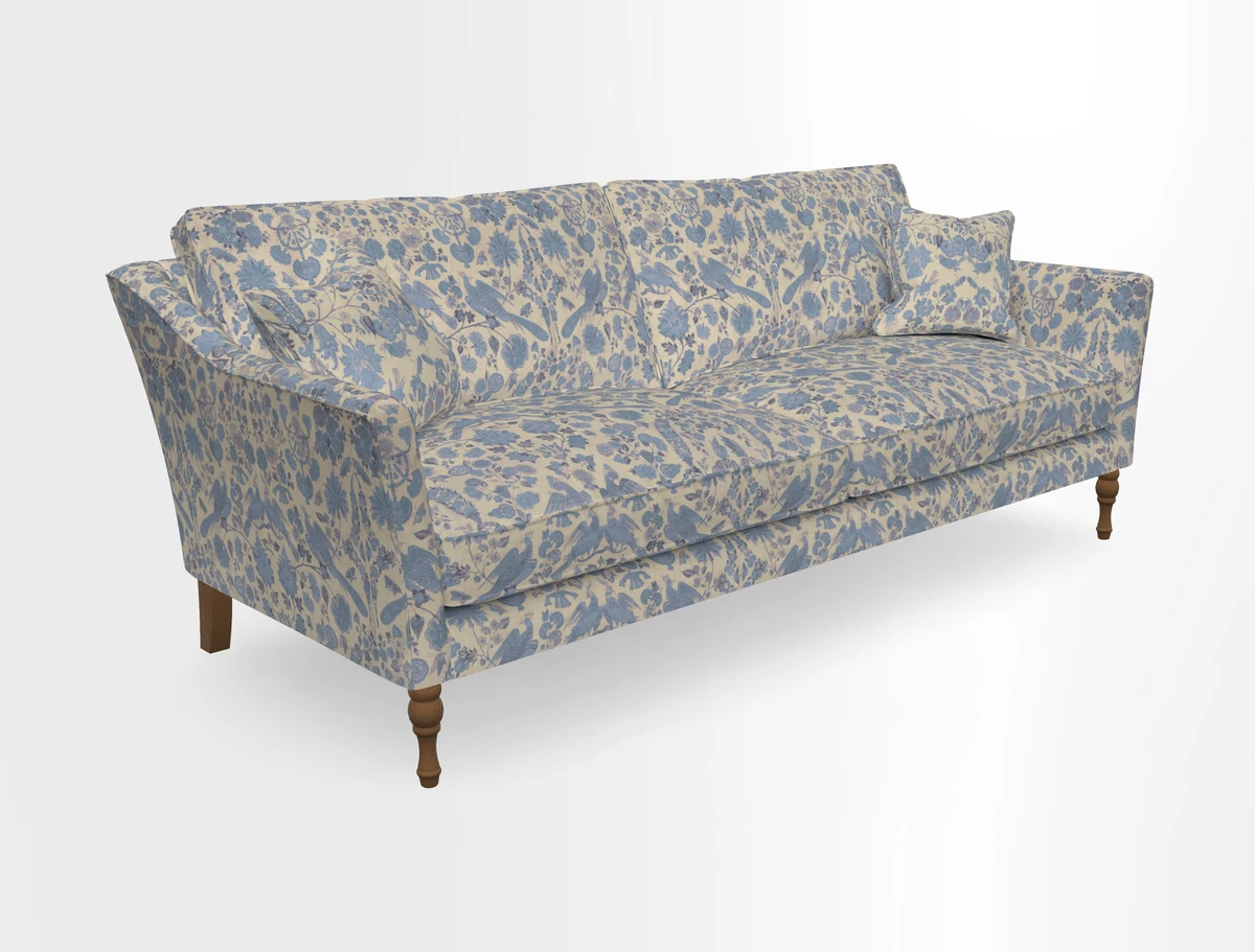 Brunel 3 Seater Sofa in V&A Threads of India Mughal Garden Safari Hunter