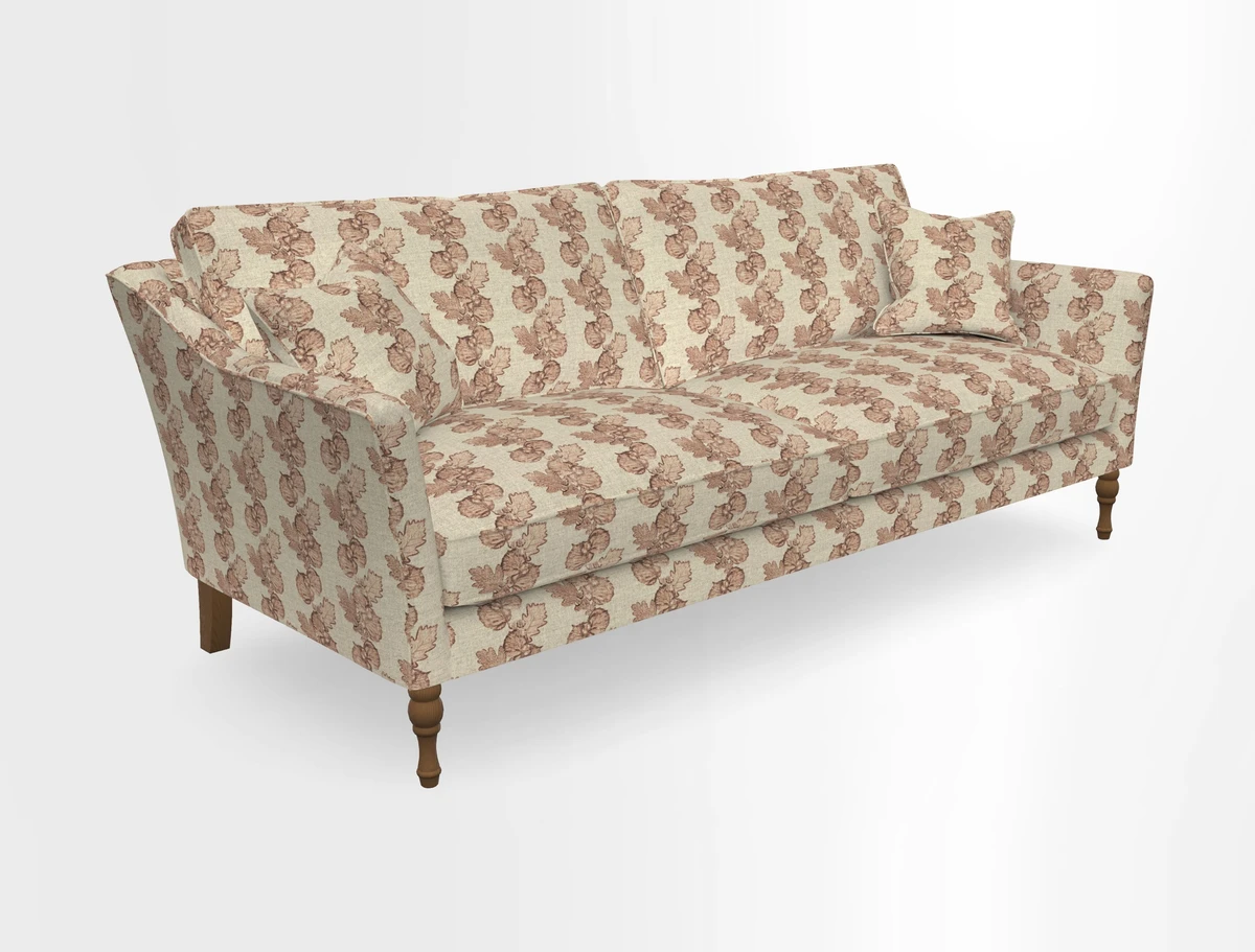 Brunel 3 Seater Sofa in V&A Threads of India Mughal Garden Safari Hunter