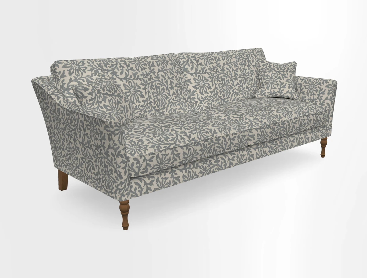 Brunel 3 Seater Sofa in V&A Threads of India Mughal Garden Safari Hunter