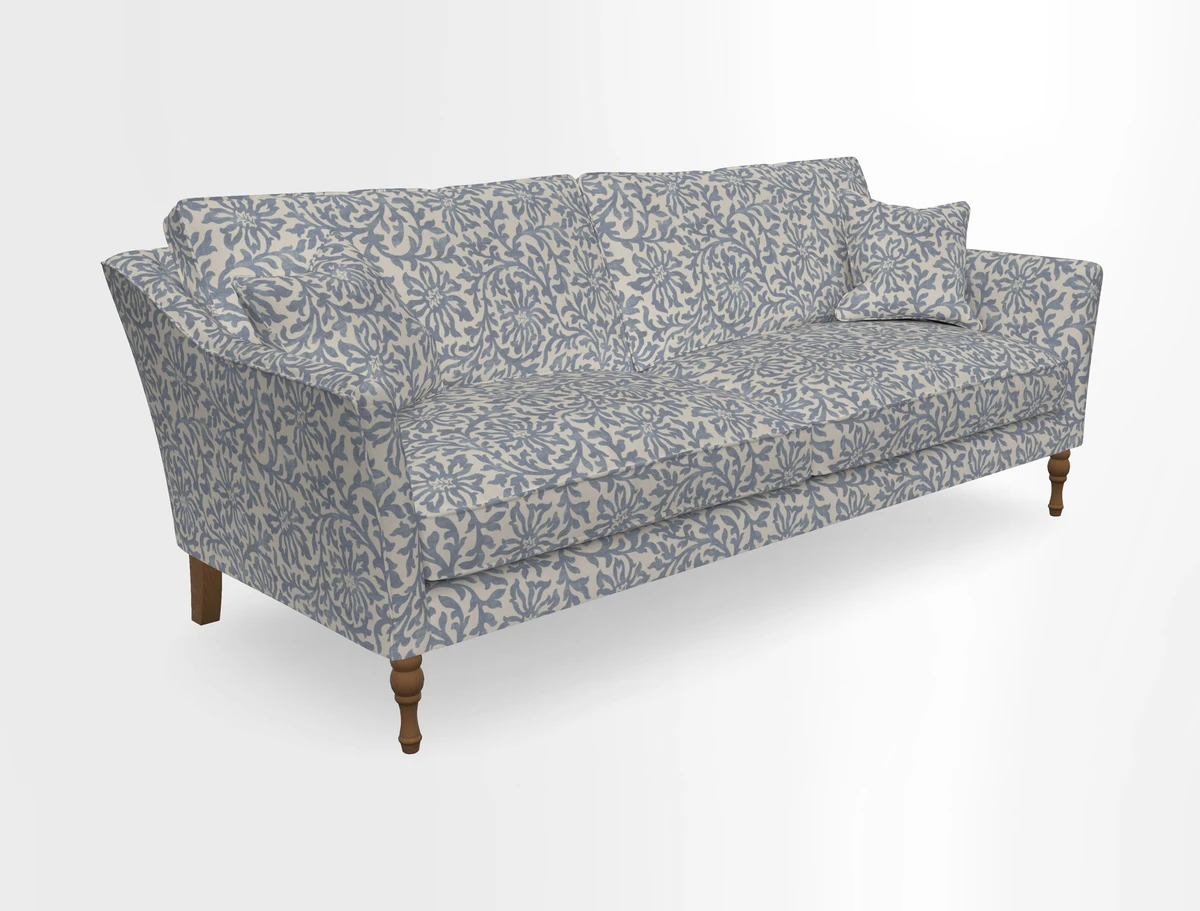 Brunel 3 Seater Sofa in V&A Threads of India Mughal Garden Safari Hunter