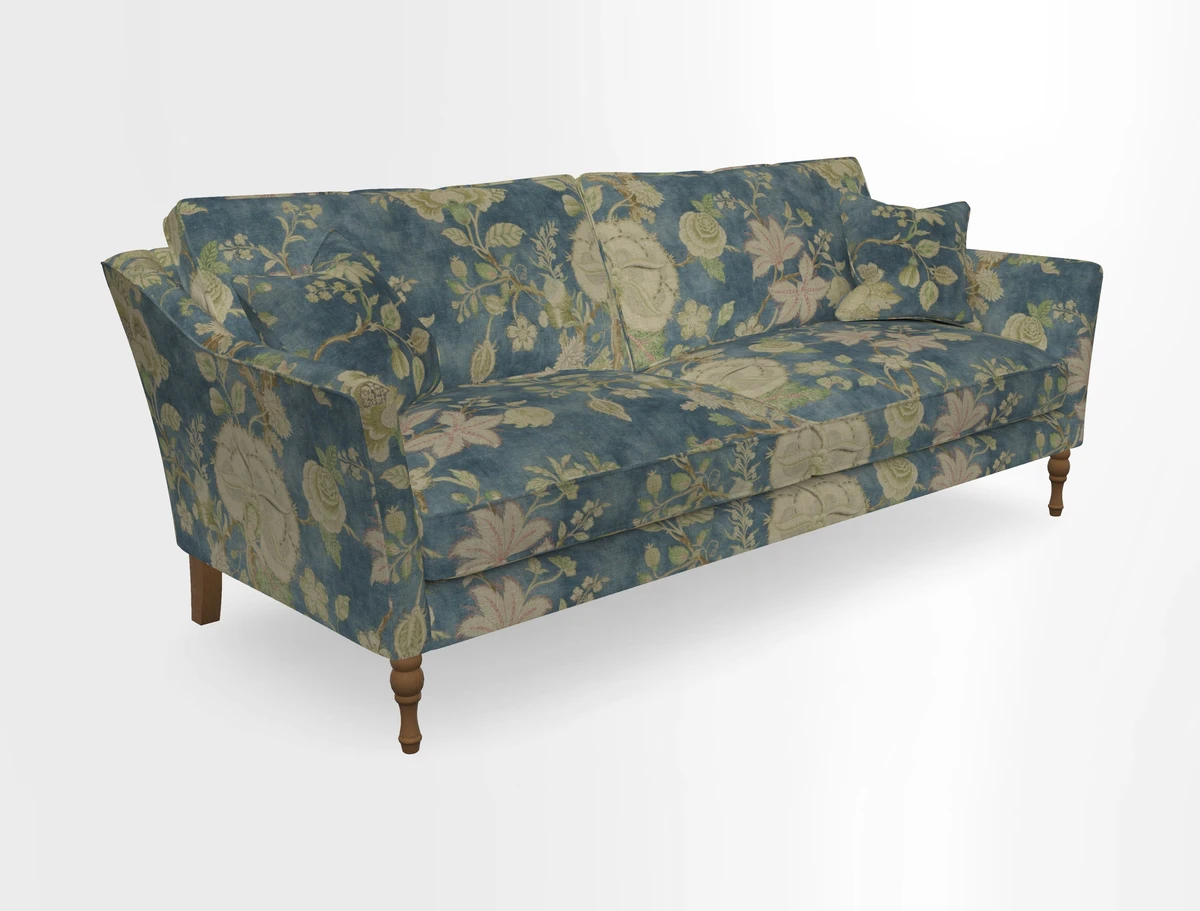 Brunel 3 Seater Sofa in V&A Threads of India Mughal Garden Safari Hunter