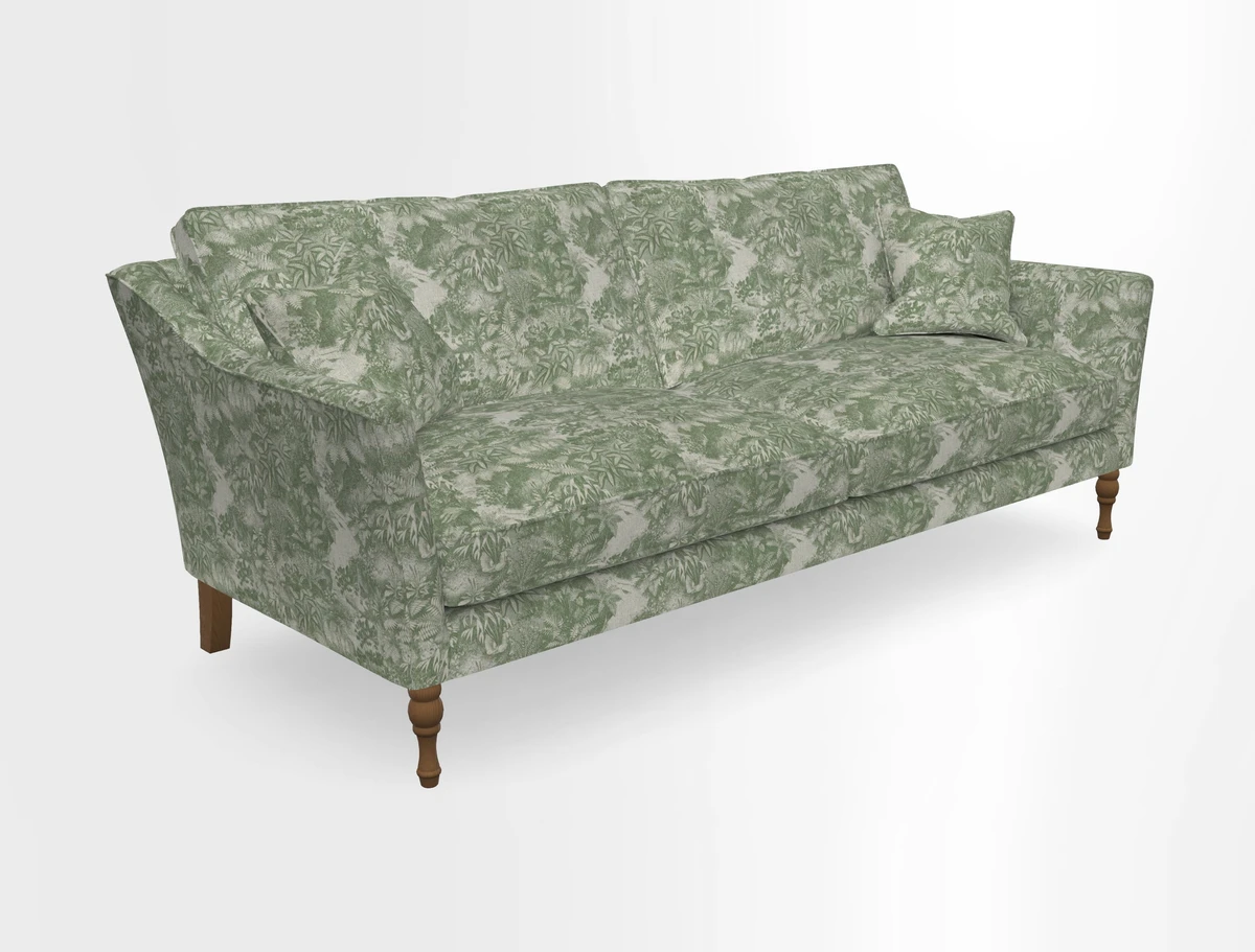 Brunel 3 Seater Sofa in V&A Threads of India Mughal Garden Safari Hunter