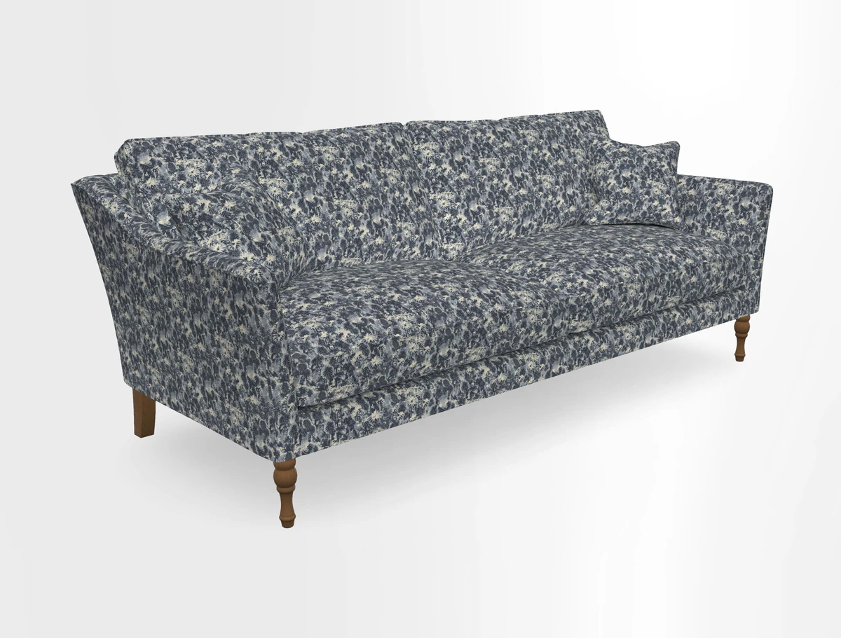 Brunel 3 Seater Sofa in V&A Threads of India Mughal Garden Safari Hunter