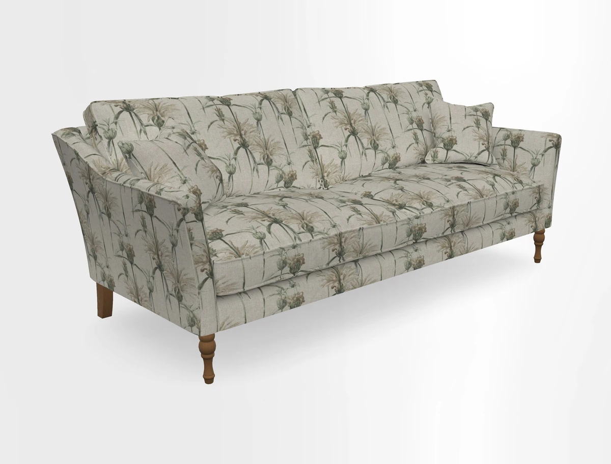 Brunel 3 Seater Sofa in V&A Threads of India Mughal Garden Safari Hunter
