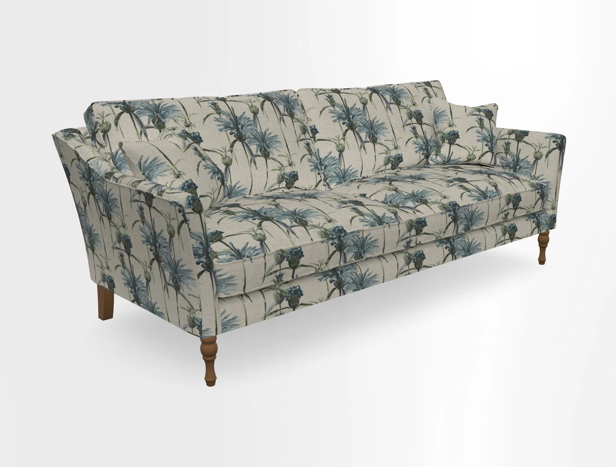 Brunel 3 Seater Sofa in V&A Threads of India Mughal Garden Safari Hunter