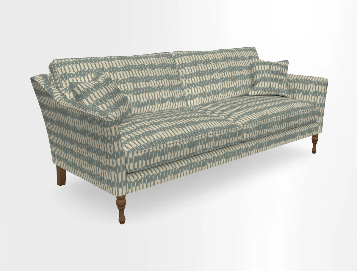 Brunel 3 Seater Sofa in V&A Threads of India Mughal Garden Safari Hunter