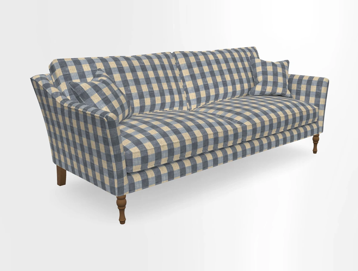 Brunel 3 Seater Sofa in V&A Threads of India Mughal Garden Safari Hunter