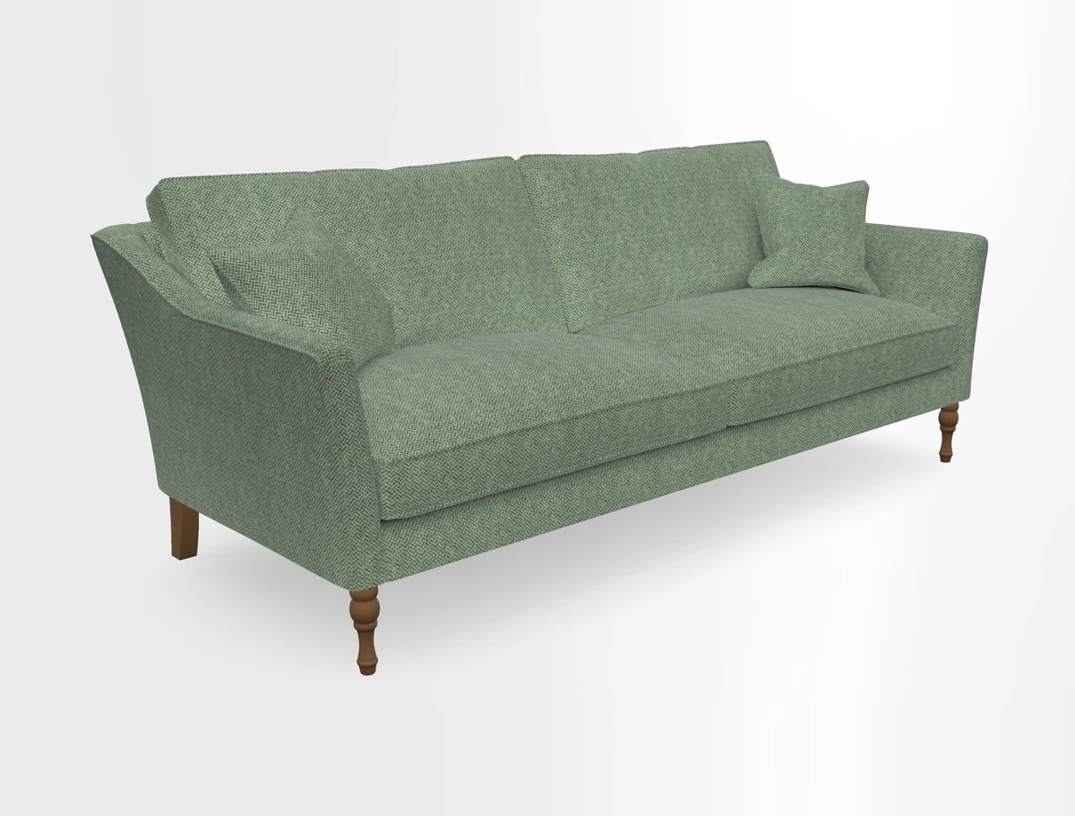 Brunel 3 Seater Sofa in V&A Threads of India Mughal Garden Safari Hunter