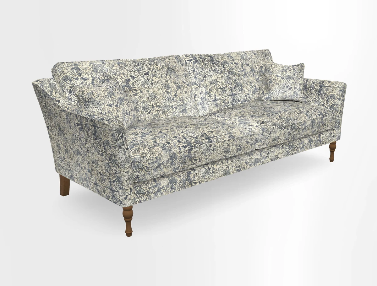 Brunel 3 Seater Sofa in V&A Threads of India Mughal Garden Safari Hunter