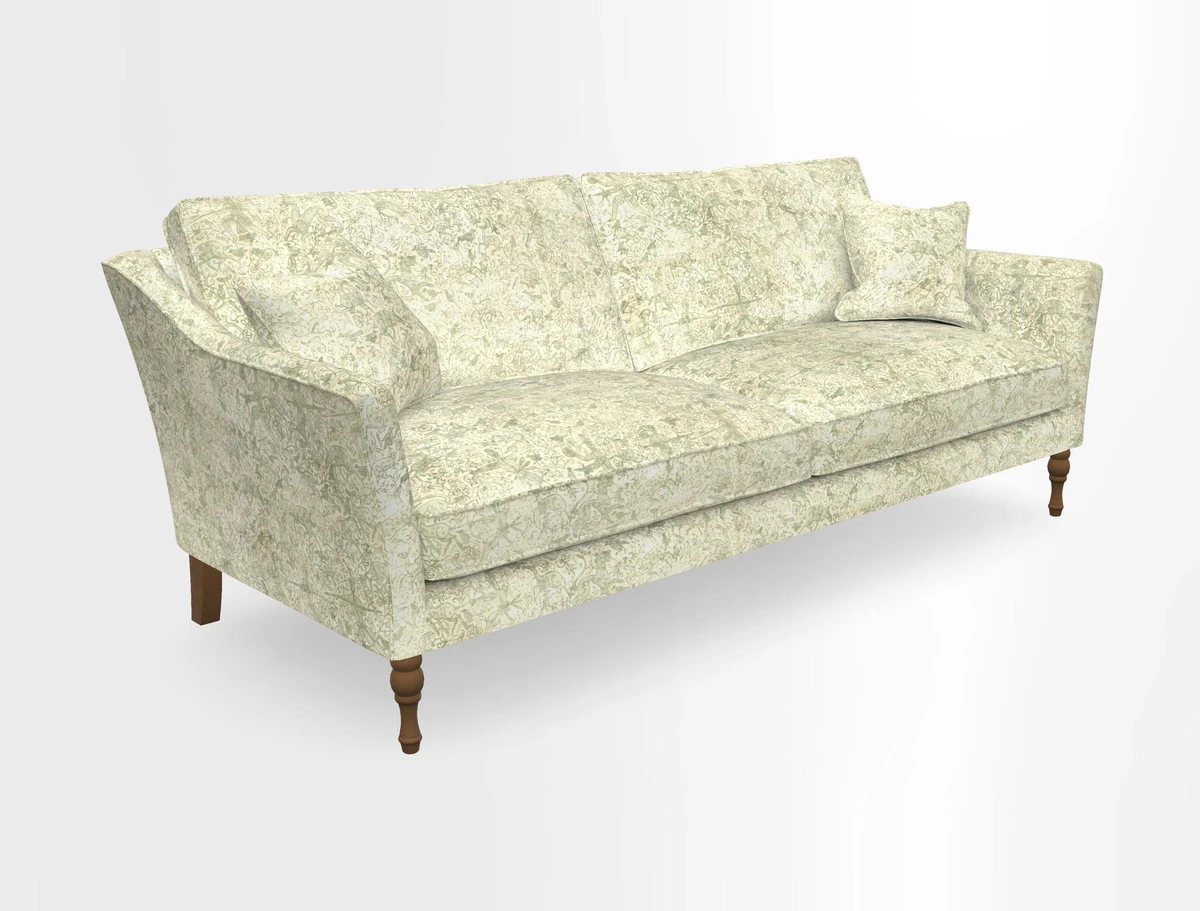 Brunel 3 Seater Sofa in V&A Threads of India Mughal Garden Safari Hunter