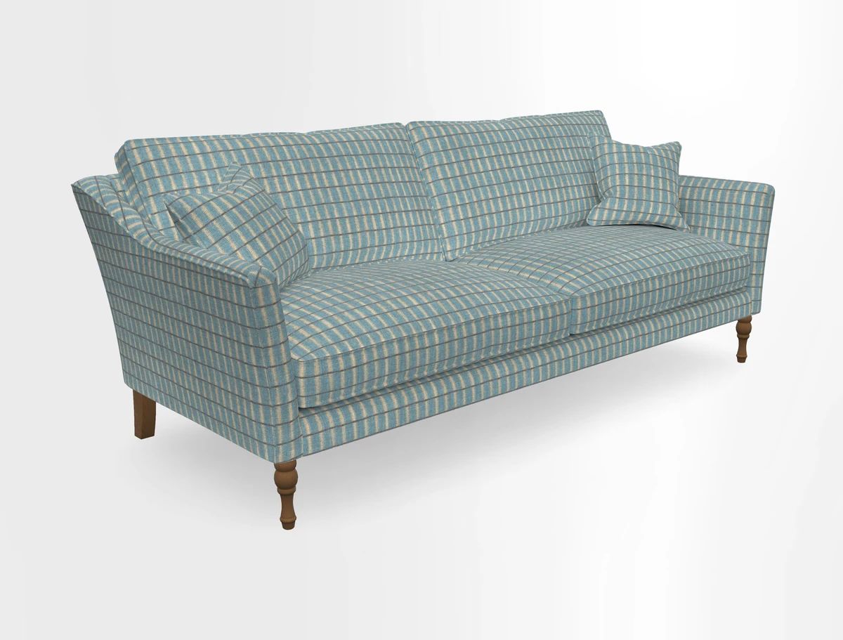Brunel 3 Seater Sofa in V&A Threads of India Mughal Garden Safari Hunter