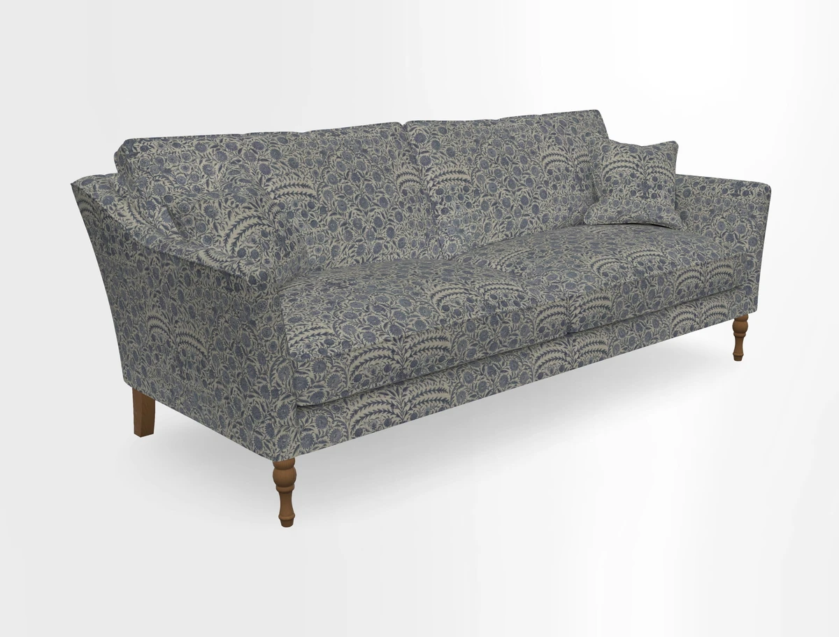Brunel 3 Seater Sofa in V&A Threads of India Mughal Garden Safari Hunter