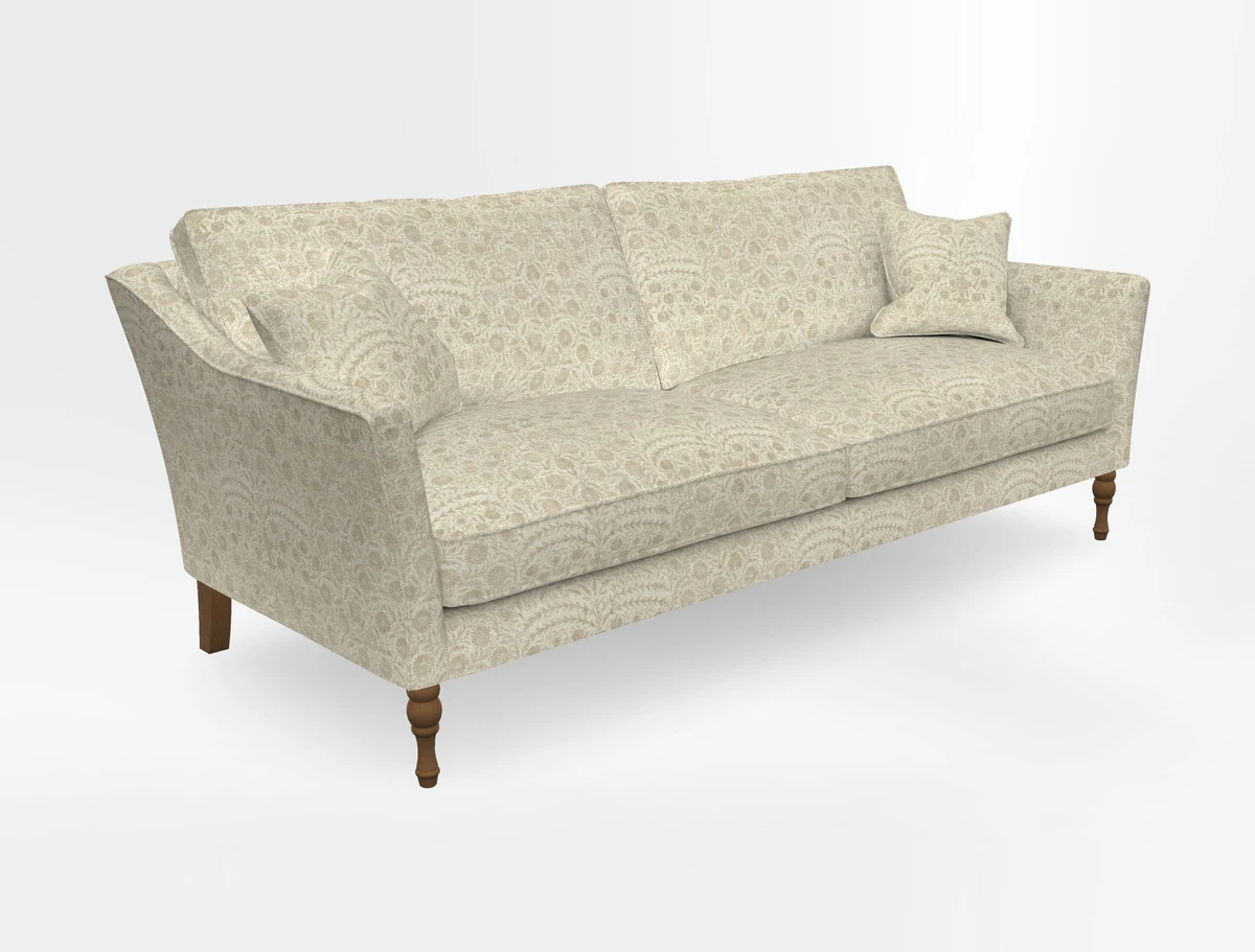 Brunel 3 Seater Sofa in V&A Threads of India Mughal Garden Safari Hunter