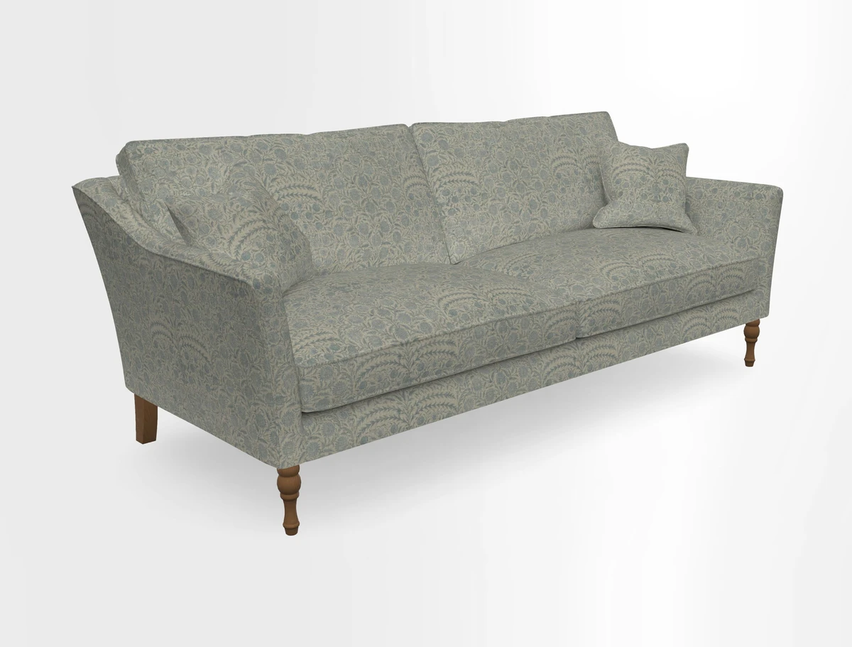 Brunel 3 Seater Sofa in V&A Threads of India Mughal Garden Safari Hunter