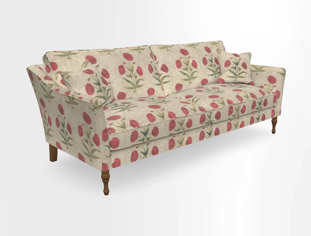 Brunel 3 Seater Sofa in V&A Threads of India Mughal Garden Safari Hunter
