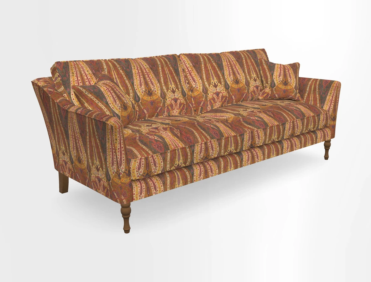 Brunel 3 Seater Sofa in V&A Threads of India Mughal Garden Safari Hunter